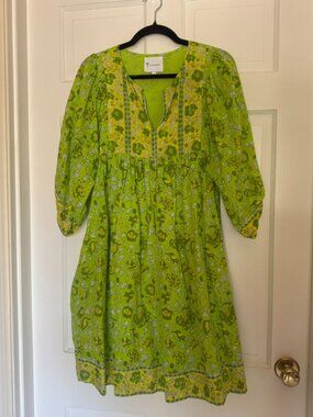 IslaPayal Lime Green & Yellow Dress